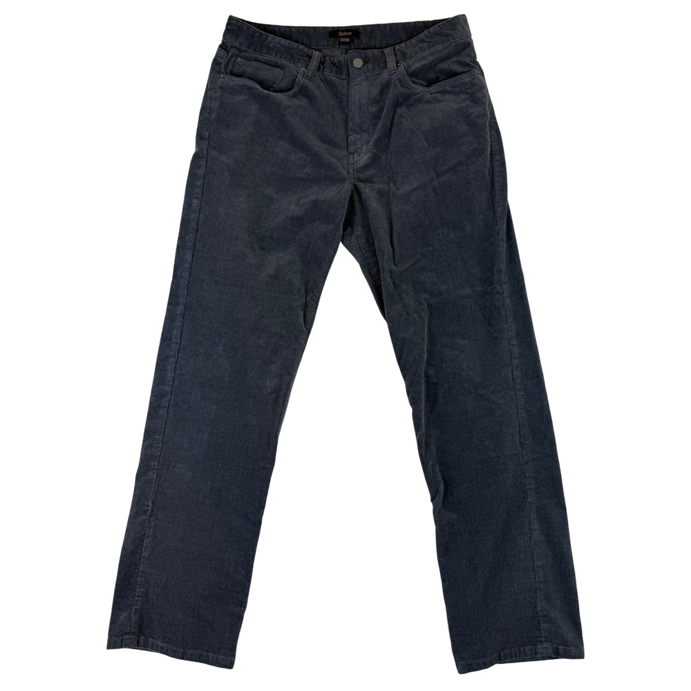Quince Corduroy Pants Women 31x30 Dark Coal Organic Stretch 5-Pocket Grey